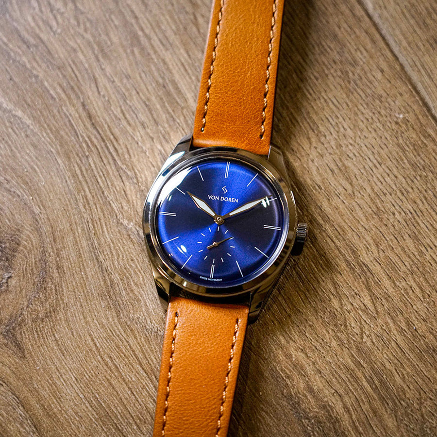 Von Doren Runde Blå ovenfra skrå