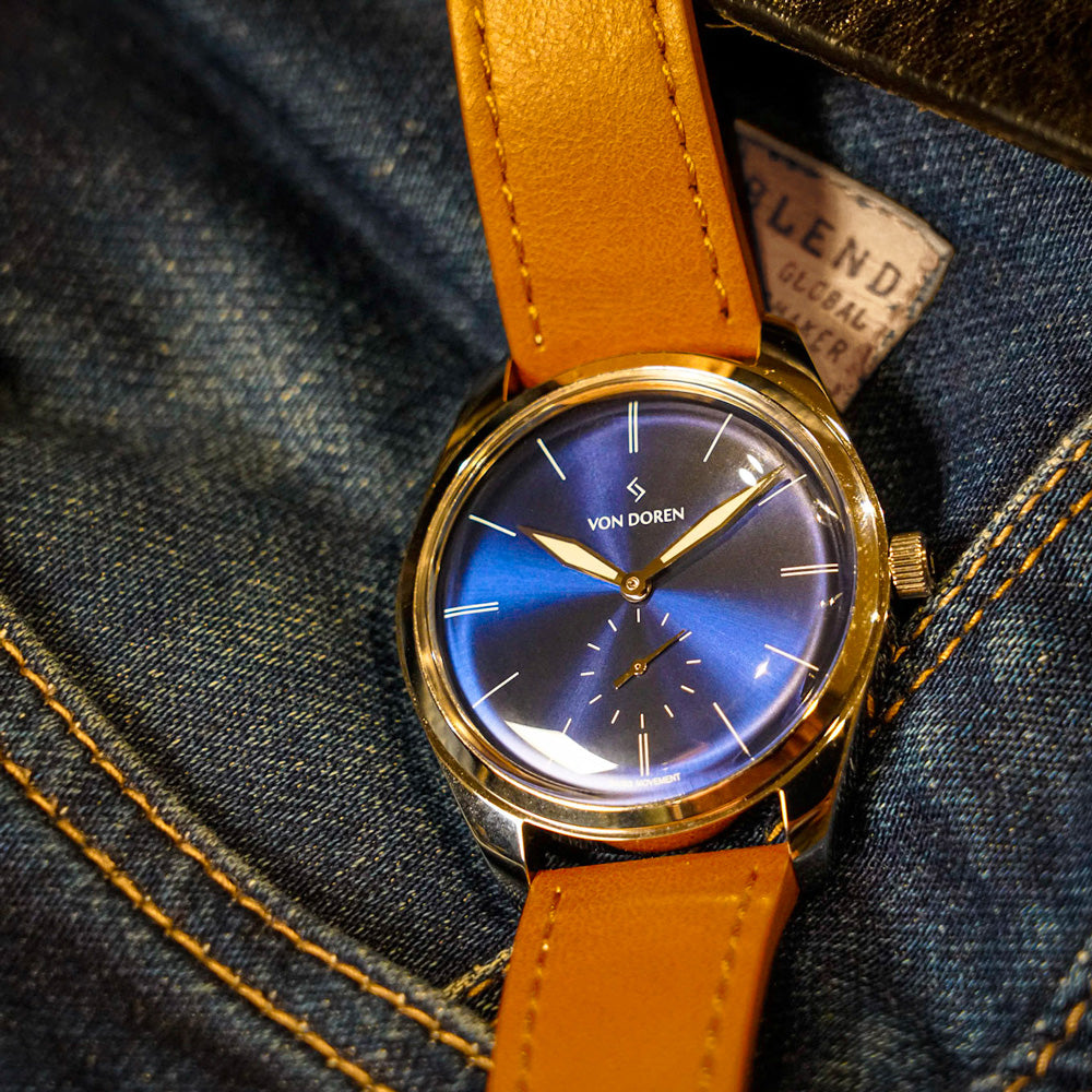 Von Doren Runde Blå på olastoff